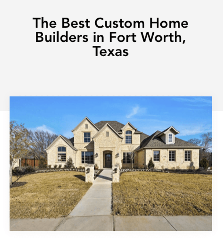 Garabedian Properties Ranked as Number One Custom Home Builder in Fort Worth