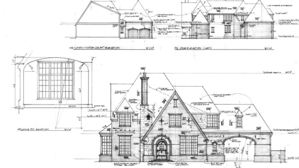 Custom home drawing from CA Nelson Architecture Group LLC.