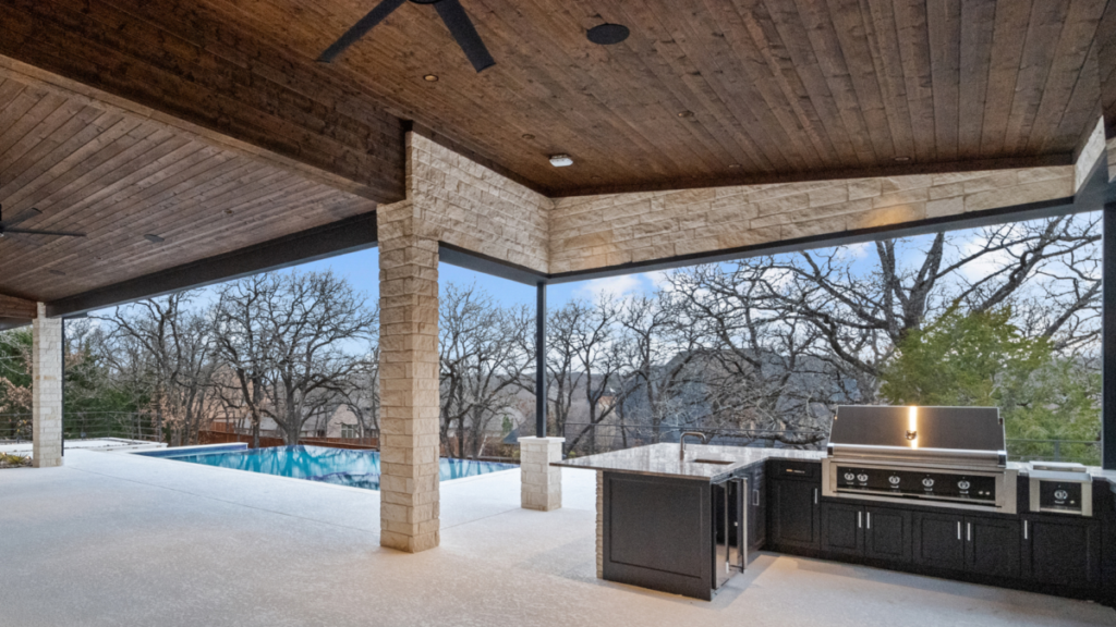 Exterior sink faucet and plumbing exposed to cold weather, requiring shut off and draining during freeze conditions.