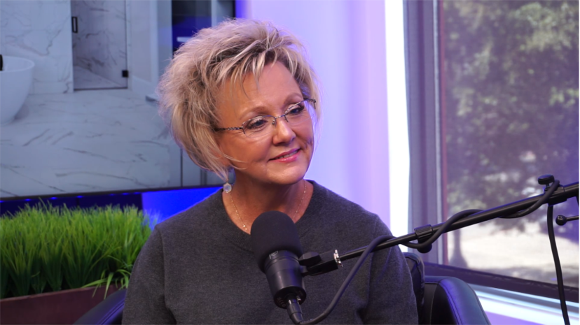 Kohler representative, Amy Burns, on the podcast set of Uniqueness... "Built-In".