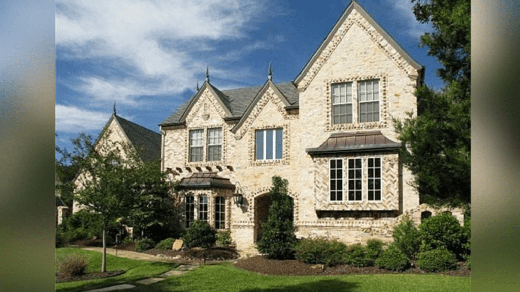 Photo of a luxury home in Colleyville Texas representing a roof restoration.